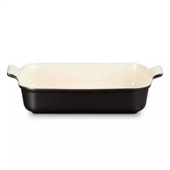 Le Creuset Suorakaiteen muotoinen Heritage kivitavara 32x24cm / 4L musta