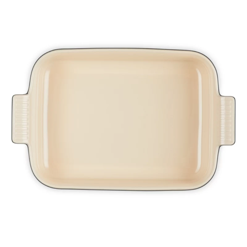 Le Creuset Suorakaiteen muotoinen Heritage kivitavara 32x24cm / 4L musta