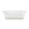Le Creuset Suorakaiteen muotoinen Heritage kivitavara uunivuoka 26x19cm / 2,4L valkoinen