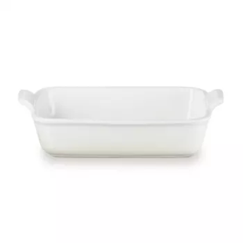 Le Creuset Suorakaiteen muotoinen Heritage kivitavara uunivuoka 26x19cm / 2,4L valkoinen