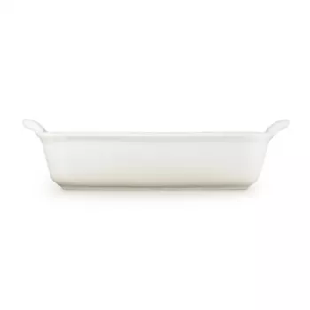 Le Creuset Suorakaiteen muotoinen Heritage kivitavara uunivuoka 26x19cm / 2,4L valkoinen