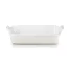 Le Creuset Suorakaiteen muotoinen Heritage kivitavara uunivuoka 32x24cm / 4L valkoinen