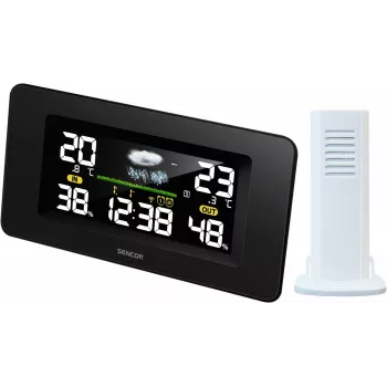 SENCOR SWS 5270 sääasema langattomalla ulkoanturilla, väri-LCD, radiokello