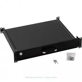 TRITON RAB-UP-X29-A1 19 tuuman lukittava rack-asennettava näppäimistö- ja hiiritaso, 1U, musta