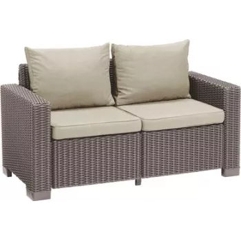 KETER puutarhasohva California 2-istuttava sohva beige