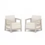 KETER puutarhatuolit 2 kpl Scandi Linea soranharmaa/vaaleanbeige
