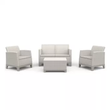 KETER puutarhakalusteet Scandi Forma 2-istuttava setti pebble grey/light beige