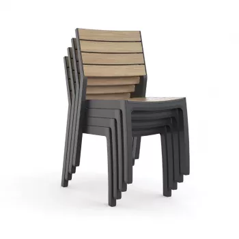 KETER puutarhatuoli Deco Corale tiikin sävy/harmaa