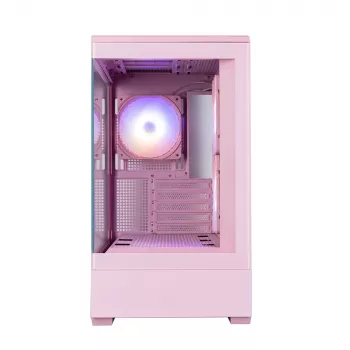 Zalman P30 V2, mATX Mini Tower PC-kotelo, 3 x 120 mm ARGB-tuuletinta, pinkki