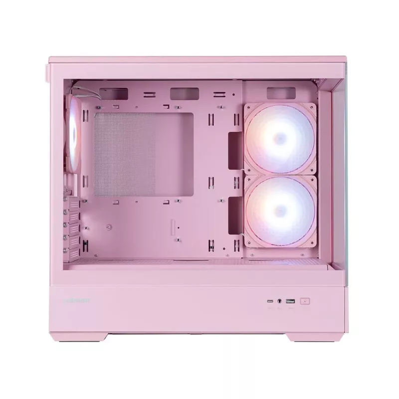 Zalman P30 V2, mATX Mini Tower PC-kotelo, 3 x 120 mm ARGB-tuuletinta, pinkki