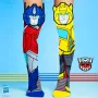 MADMIA lasten polvisukat sukat Transformers Optimus Bumblebee 3D / Mm247