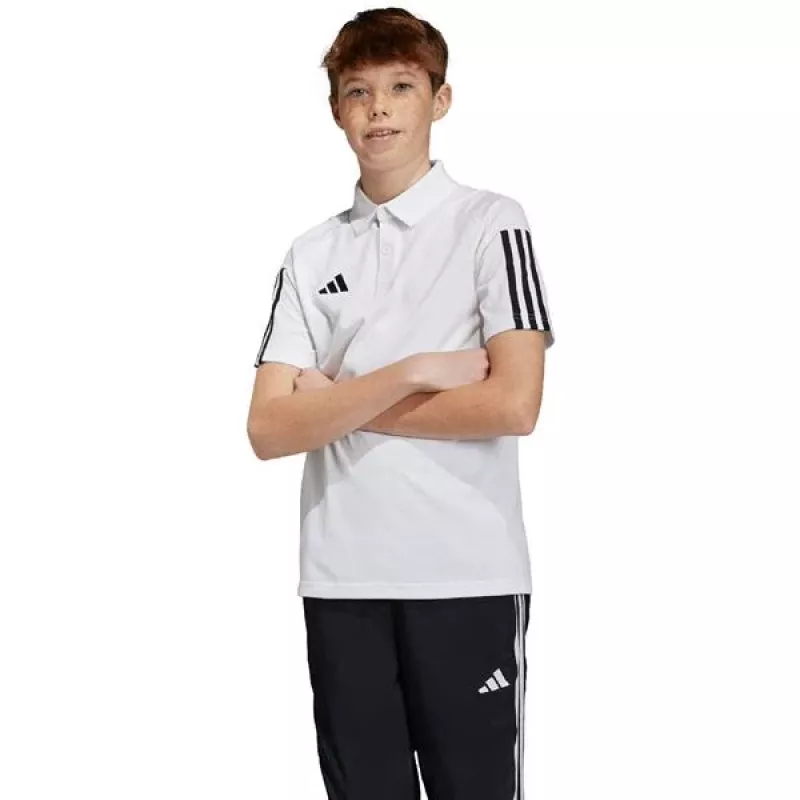 adidas Tiro 23 Competition Cotton lasten t-paita valkoinen IC4576 140 cm