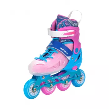 Meteor Loky inline-luistimet pinkki-sininen 17482-17483 30-33