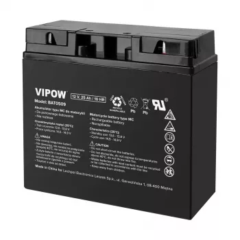 VIPOW akku tyyppi MC moottoripyöriin 12V 25Ah