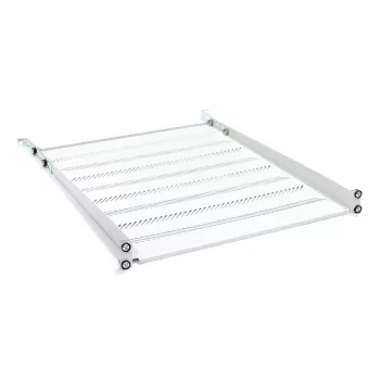 DIGITUS TN-19-550-1U-GY 1U kiinteä räkkihylly, 550 mm syvä, harmaa RAL 7035, 25 kg kantavuus