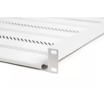 DIGITUS TN-19-550-1U-GY 1U kiinteä räkkihylly, 550 mm syvä, harmaa RAL 7035, 25 kg kantavuus