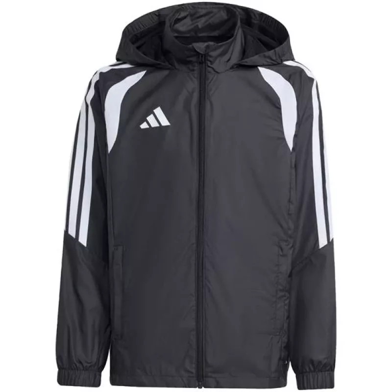 Lasten tuulitakki adidas Tiro 26 League Windbreaker musta JY9726 164 cm