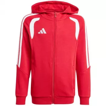 Lasten huppari adidas Tiro 26 League Sweat Full Zip -huppari punainen KF9101 164 cm