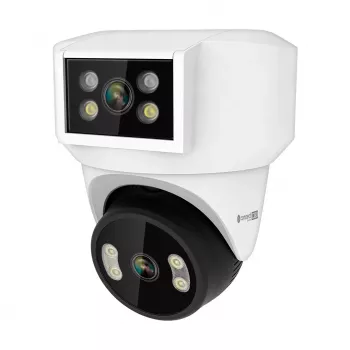 KRUGER & MATZ WiFi-kamera Kruger&Matz Connect C180 2x objektiivi PTZ 360° 2K Tuya Smart Life väri yöllä ääni tekoäly