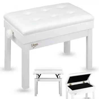 V-TONE PB2 WH pianoteline koskettimistolle, valkoinen, tekonahka