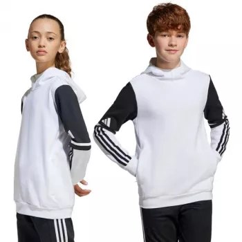 adidas Squadra 25 Sweat Hoody -huppari lasten valkoinen JD4807 128cm