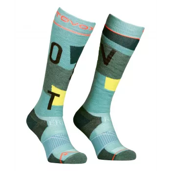 Ortovox Freeride Long Socks Cozy naisten laskettelusukat - ice waterfall
