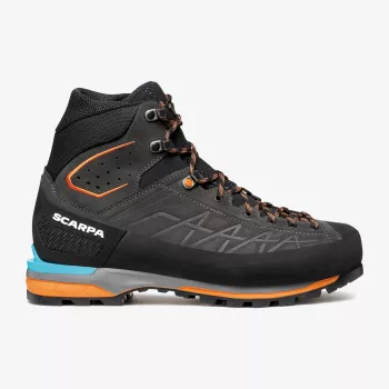 Scarpa Zodiac Tech GTX vuoristokengät, GORE-TEX Performance Comfort, Perwanger-nahka, Vibram-Mont-pohja, Anthracite/Tonic Orange, EU 44