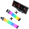Lian Li Visual Upgrade Kit Strimer Wireless 24-Pin RGB emolevykaapeli, ohjain + 12V-2x6 GPU-kaapeli Wide & 8,8 Universal Screen - musta