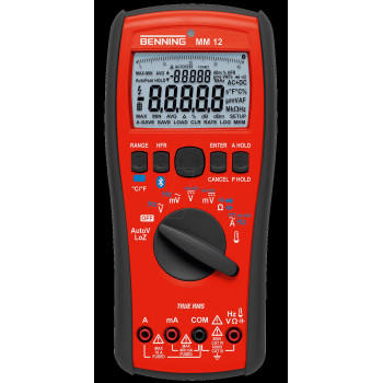 BENNING MM12 True RMS digitaalinen yleismittari Bluetoothilla ja dataloggermilla, 6000 counts, CAT IV 600V / CAT III 1000V 044088