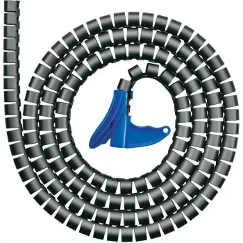 HellermannTyton 161-64301 Spiralflex SFPP spiraaliletku, polypropeeni, musta, 10 mm ulkohalkaisija, 25 m pituus, -60...+110 °C