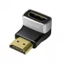 LogiLink AH0005A 8K HDMI -sovitin 90° uros - naaras 48 Gbps musta