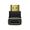 LogiLink AH0005A 8K HDMI -sovitin 90° uros - naaras 48 Gbps musta