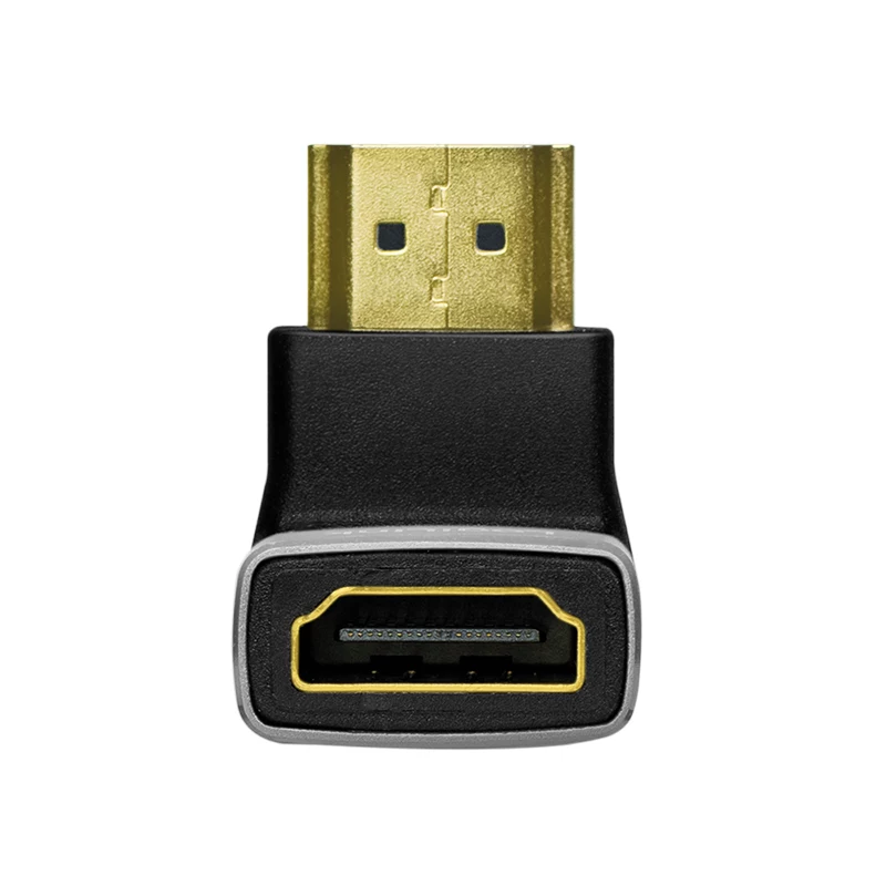 LogiLink AH0005A 8K HDMI -sovitin 90° uros - naaras 48 Gbps musta