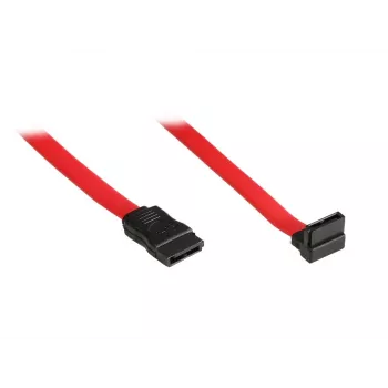 EXSYS SATA III datakaapeli kulmaliittimellä, 0,5 m, punainen EX-K3605