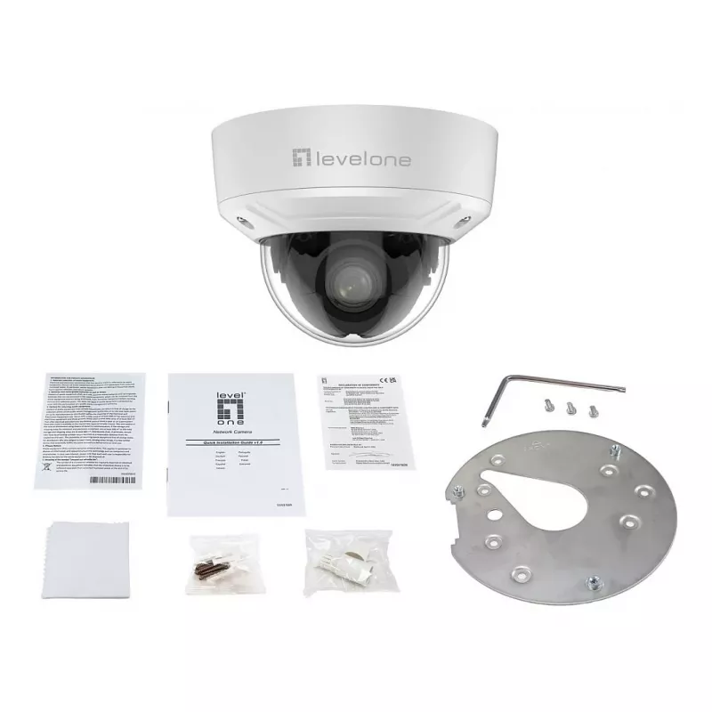 LevelOne FCS-3461 dome-IP-kamera 2MP 4x zoom H.265 PoE sisä/ulko