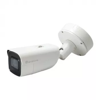 LevelOne FCS-5212 6MP ulko-bullet-IP-kamera moottoroidulla varifokaaliobjektiivilla, H.265, IR-yönäkö, PoE, IP66, IK10