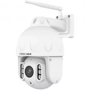 FOSCAM SD8P ulkokamera kääntö-/kallistustoiminnolla ja WLAN, 8MP 4K, 4x optinen zoom, IP66, valkoinen