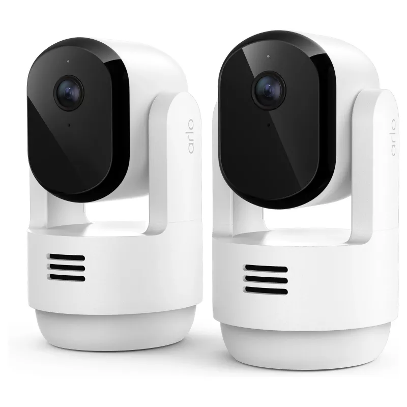 Arlo Essential 3 2K Pan-Tilt-Zoom -sisävalvontakamera (2 kpl:n pakkaus, valkoinen)