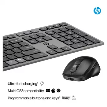HP 720 Multi-Device langaton näppäimistö ja hiiri -yhdistelmä - Twilight Black 9T5A9AA#ABD