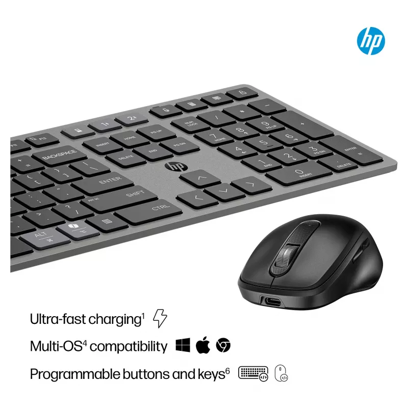 HP 720 Multi-Device langaton näppäimistö ja hiiri -yhdistelmä - Twilight Black 9T5A9AA#ABD