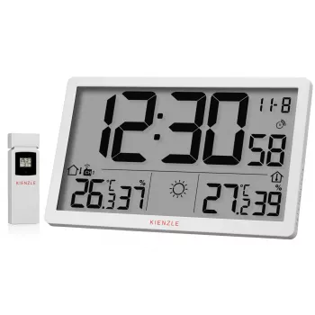 KIENZLE Jumbo NEO LCD -sääseinäkello valkoinen