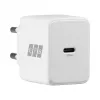 EFB Elektronik G201CE 20W USB-C GaN -seinälaturisarja, 2 m USB-C-kaapeli, PD3.0 & QC3.0, valkoinen