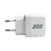 EFB Elektronik G201A1CE 20W GaN USB-C PD3.0 + USB-A QC3.0 -seinälaturisarja, 2 m USB-C-kaapeli, valkoinen