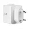 EFB Elektronik G301A1CE 30W GaN USB-C PD3.0 + USB-A QC3.0 -seinälaturisarja, 2 m USB-C-kaapeli, valkoinen