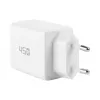 EFB Elektronik G452CE 45W Dual USB-C GaN -seinälaturisarja, 2 m USB-C-kaapeli, valkoinen