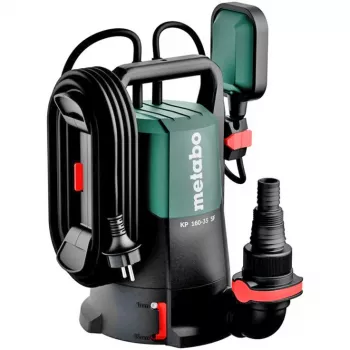 Metabo KP 160-35 SF yhdistelmä-upotus-/painepumppu 500 W, 16 000 l/h, 7,5 m, 35 mm hiukkanen, 10 m kaapeli, musta/vihreä 601792000