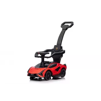 LEAN TOYS Lamborghini QLS-996T työnnettävä auto työntökahvalla punainen