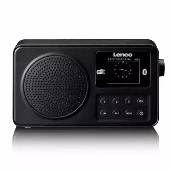 Lenco PDR-033BK kannettava DAB+/FM-radio Bluetoothilla ja ladattavalla akulla - musta