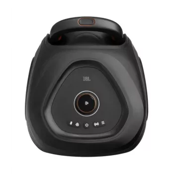 JBL PartyBox 330 kannettava juhlakaiutin 240W RMS, 18h akku, IPX4 roiskevesitiivis, Bluetooth 5.1, dynaaminen valoshow, rullat ja teleskooppikahva, musta