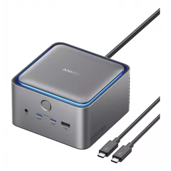 Anker Prime 14-in-1 Thunderbolt 5 telakointiasema, 140W Power Delivery, 8K kahden näytön tuki, aktiivinen jäähdytys (A83B53A1)